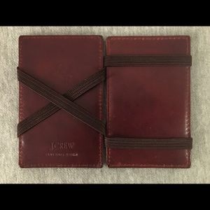 J Crew maroon leather wallet